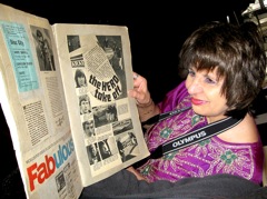 Mary Payne peruses the scrapbook (Photo: Chris Cooper)