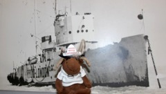 A famoose moose with a famous ship