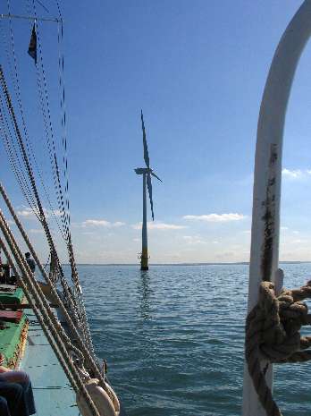 Approaching a wind turbine