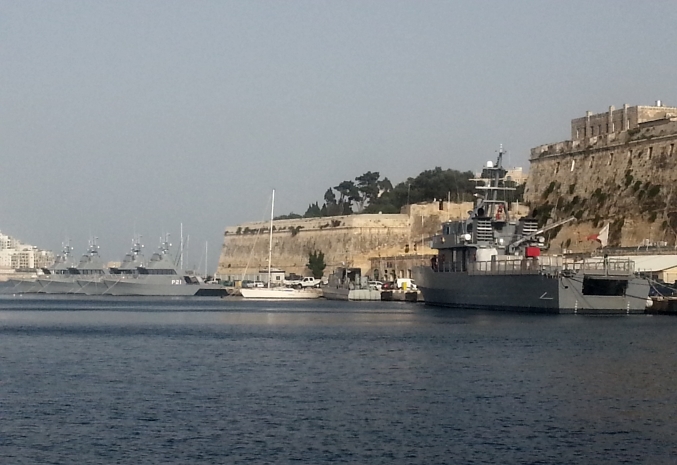 Maltese War Ships Marina Di Valleta