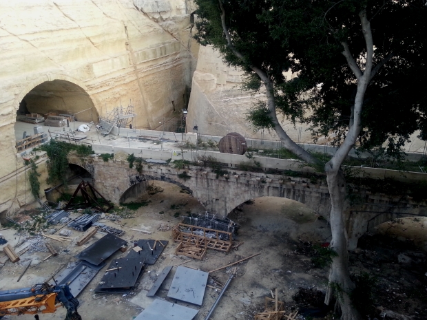 The old railway bridge & tunnel into Valletta