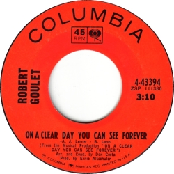 Robert Goulet - On A Clear Day You Can See Forever 45