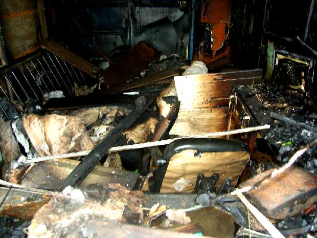 Sealand state office wrecked furniture