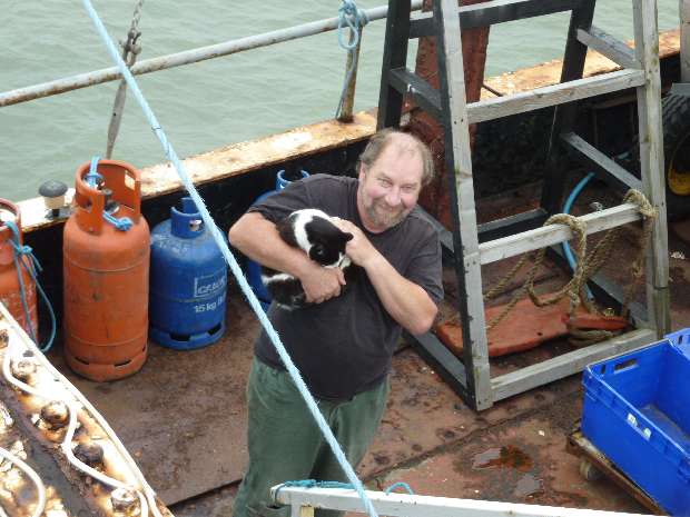 Mike with his cat