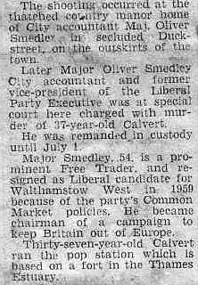 Reg Calvert shooting Press Report